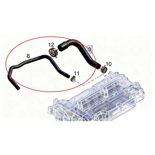 2 x Schlauch, Kurbelgeh�useentl�ftung