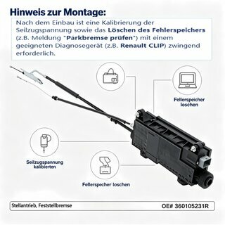 Stellelement, Feststellbremse Bremssattel