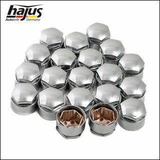 Kappe chrom, Radschraube 20pcs