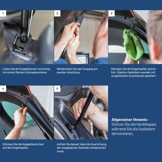 Gasfeder, Koffer-/Laderaum